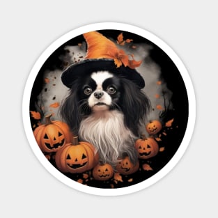 Halloween Japanese spaniel Design Magnet